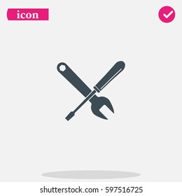 Wrench and screwdriver icon.