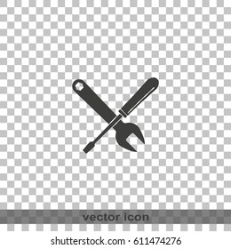 Wrench and screwdriver icon.