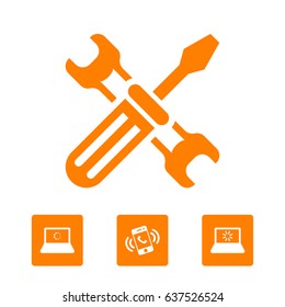 wrench and screwdriver icon