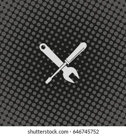 Wrench and screwdriver icon.