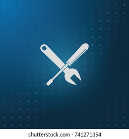 Wrench and screwdriver icon.
