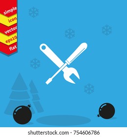 Wrench and screwdriver icon.