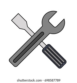 wrench and screwdriver icon image 