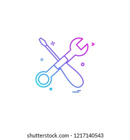 wrench screwdriver icon vector design