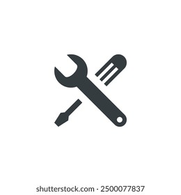 Wrench screwdriver icon, vector illustration