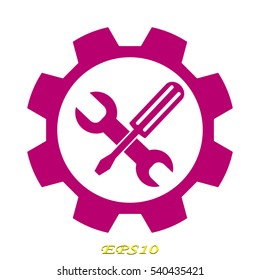 wrench, screwdriver, icon, vector illustration EPS 10