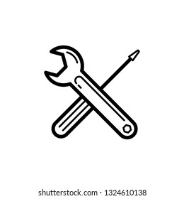 Wrench and screwdriver icons