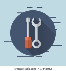 wrench and screwdriver icons image
