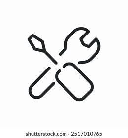 wrench screwdriver maintenance icon sign vector