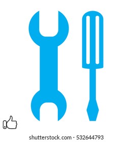 wrench, screwdriver, repair, icon, vector illustration EPS 10