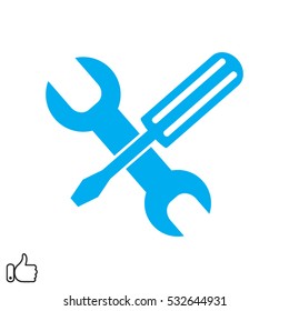 wrench, screwdriver, repair, icon, vector illustration EPS 10