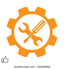 wrench, screwdriver, repair, icon, vector illustration EPS 10