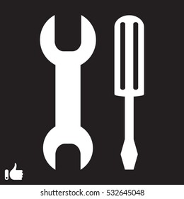 wrench, screwdriver, repair, icon, vector illustration EPS 10