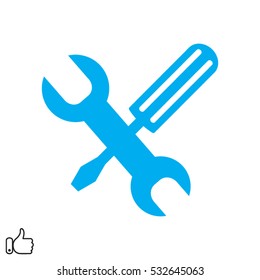 wrench, screwdriver, repair, icon, vector illustration EPS 10
