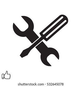 wrench, screwdriver, repair, icon, vector illustration EPS 10