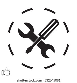 wrench, screwdriver, repair, icon, vector illustration EPS 10