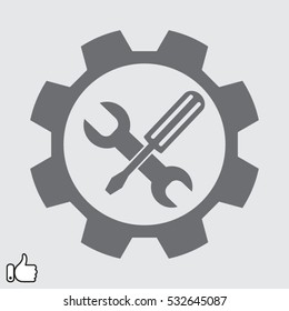 wrench, screwdriver, repair, icon, vector illustration EPS 10