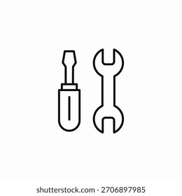 Schraubendreher Werkzeuge Symbol Vektor