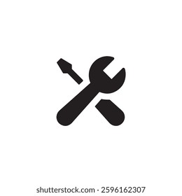 Wrench and screwdriver tools icon symbol Vector