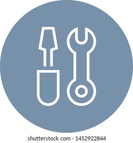 Wrench Screwdriver Tools Outline Icon