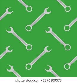 Wrench seamless pattern vector illustration. Suitable for backgrounds, wallpapers, fabrics, textiles, wrapping papers, printed materials, and many more.
