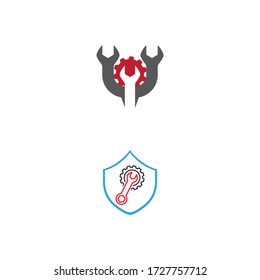 Wrench service Logo Template vector icon illustration design
