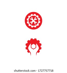 Diseño del icono de la plantilla de logotipo de servicio francés