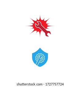 Diseño del icono de la plantilla de logotipo de servicio francés