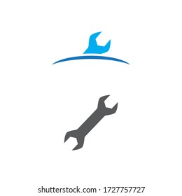 Diseño del icono de la plantilla de logotipo de servicio francés
