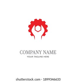 Wrench service Logo Template vector icon illustration design