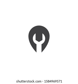 Wrench Service tool logo vector template