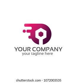 Wrench Services Tech Logo Template