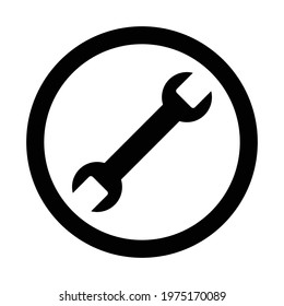 wrench, setting icon design vector