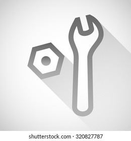  Wrench Setting icons set great for any use. Vector EPS10.
