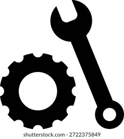 Icono de Vector de Configuraciones de llave para herramientas y configuración