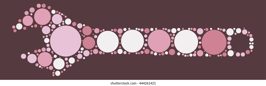 wrench shape vector design by color point