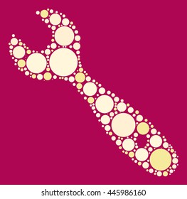 wrench shape vector design by color point