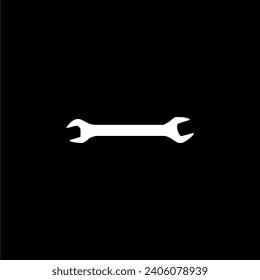 Wrench Silhouette, Flat Style, can use for Pictogram, Apps, Website, Logo Gram, Art Illustration, or Graphic Design Element. Vector Illustration