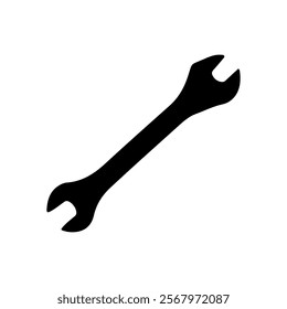 Wrench silhouette icon vector design.
