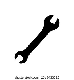 Wrench silhouette icon vector design.
