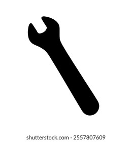 Wrench silhouette vector icon sign symbol illustration design.
