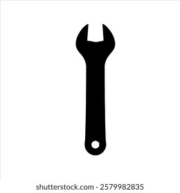 Wrench silhouette vector icon sign symbol illustration design.