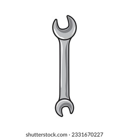 Wrench simple linear illustration isolated on white background