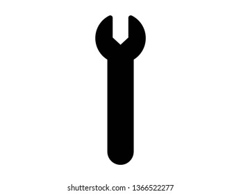 wrench solid icon. Element of wrench icon for mobile concept and web apps. Thin solid wrench icon can be used for web and mobile - Vector