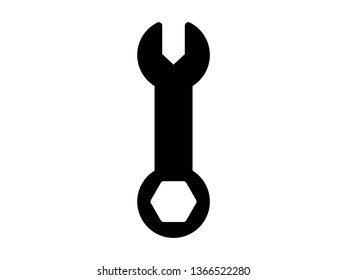 wrench solid icon. Element of wrench icon for mobile concept and web apps. Thin solid wrench icon can be used for web and mobile - Vector