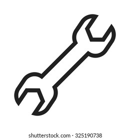 Wrench, spanner, adjustable icon vector image. Can also be used for construction, interiors and building. Suitable for use on web apps, mobile apps and print media.