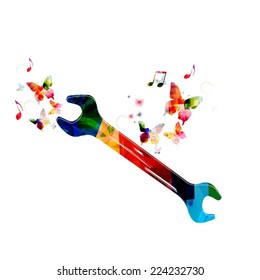 Wrench spanner colorful design