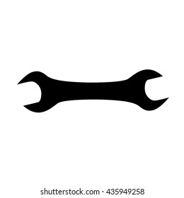 Wrench or spanner icon. Wrench with open ends. Vector Illustration