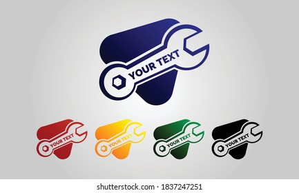 wrench or spanner logo template for any company or individual