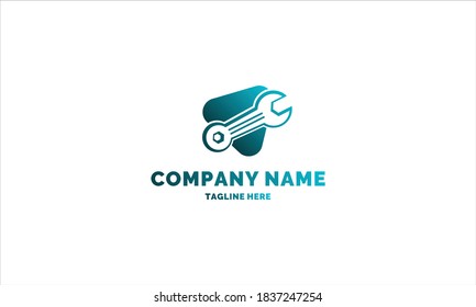 wrench or spanner logo template for any company or individual